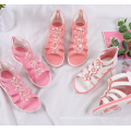 SE1958W Summer Genuine Leather Children Sandals for Girls Flower Girls Princess Shoes Breathable Baby Girls Sandals